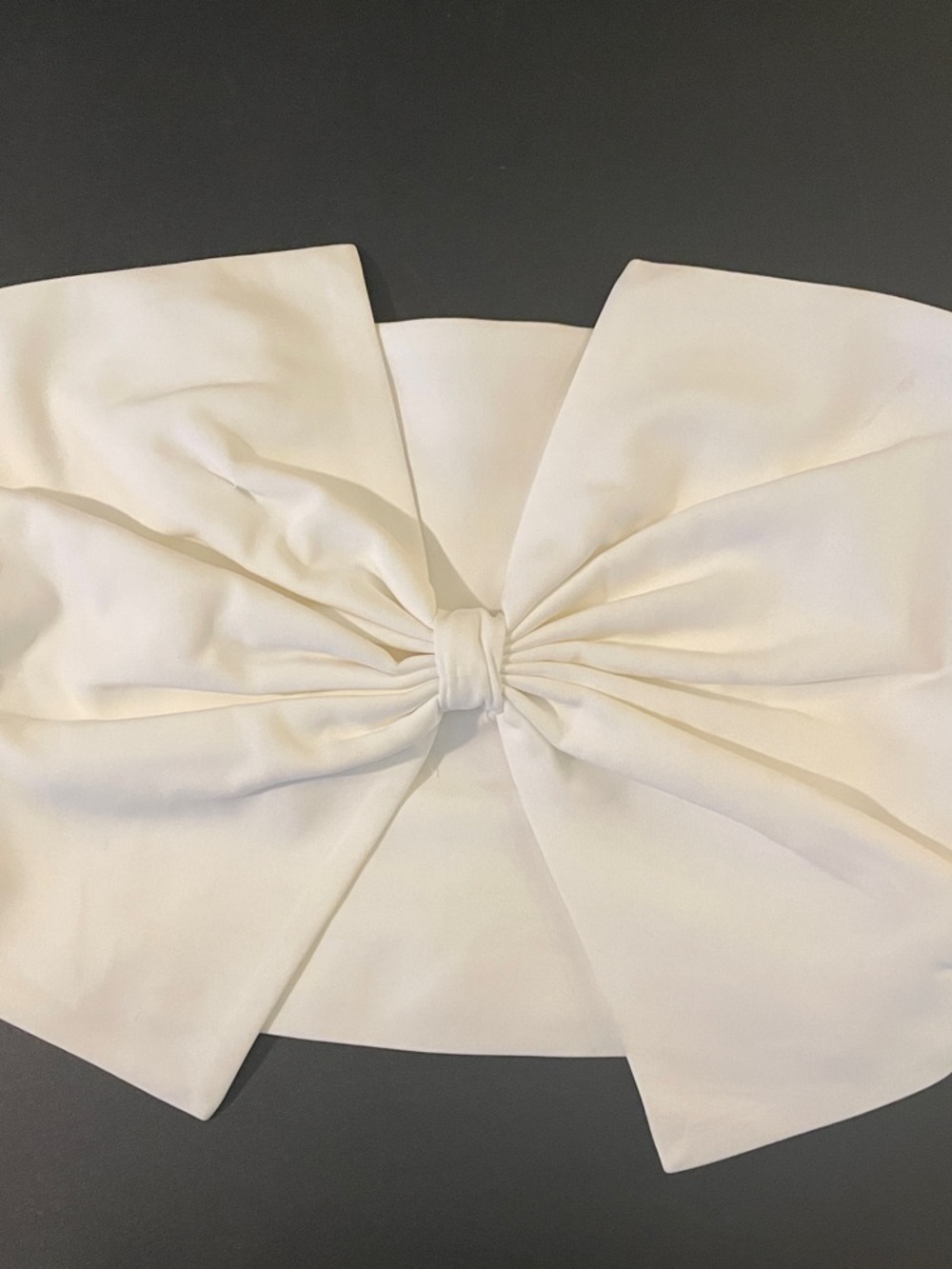 White Bow Front Crop Top